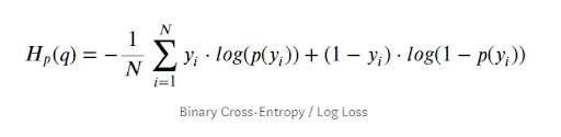 Binary Cross-Entropy , Log Loss