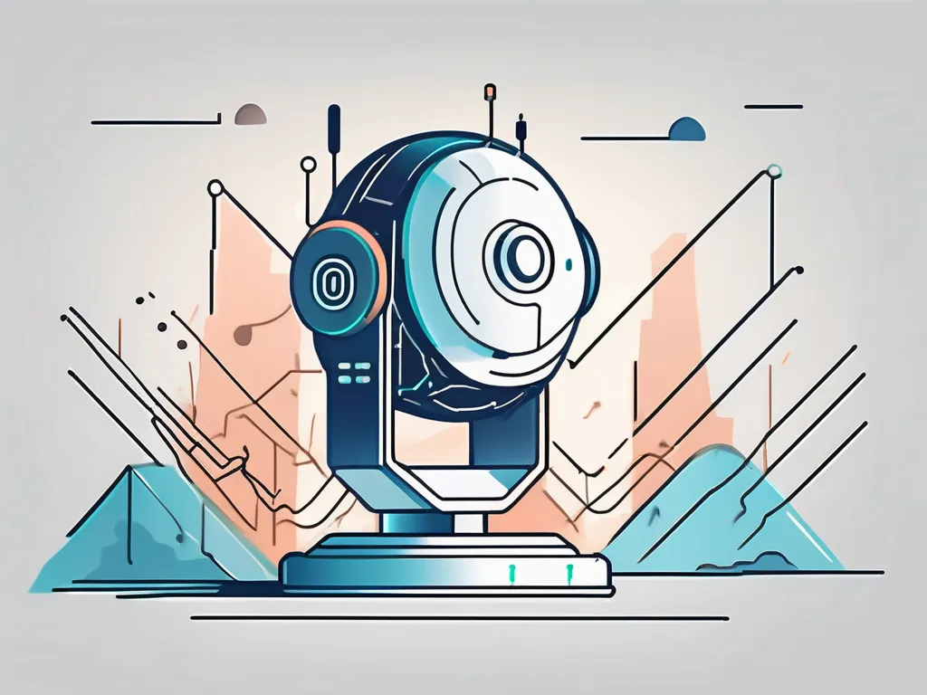 Illustration of a voice AI system listening through a microphone